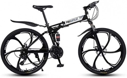 FanYu Mountain Bike da 26 Pollici a 27 velocità per Freno a Disco Forcella a Sospensione Completa in Alluminio Leggero per Adulti Nero D.