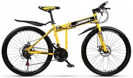 LAMTON Mountain Bike pieghevoles Folding Bike, Doppio ammortizzatore della bicicletta, for gli sport outdoor in bicicletta Viaggi Work Out, for la corsa Sport all'aria aperta Ciclismo Work Out e il pendolarismo ( Colore : Yellow )