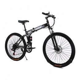 GuoEY Speciality Folding Bike Mountain Bike Road Bike Bicicletta da 20 Pollici Roadbike e Mountain Bike per Adulti, Bici Mountain Bike Popolare Nero, Nero