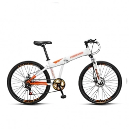 GWL Bici GWL Mountain Bike Pieghevole, 26 Pollici Sport all'Aria Aperta in Acciaio al Carbonio MTB Bicicletta, Mountain Bike per Donne degli Uomini / Orange / 26inch