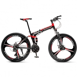 GWM Bici GWM Mountain Bikes Portatile variabile Pieghevole Biciclette Uomini Donne velocità Bike City Sports Car (Color : Red, Size : 27-Speed)