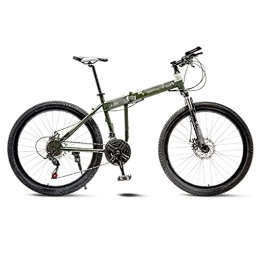 HJKJAMZ Bici HJKJAMZ Mountain Bike Pieghevole Bike Road Bike Pieghevole Pieghevole Mountain Bicycle Road Bike Uomo MTB 21. velocità di Moto for Adulti for Adulti for Adulti (Color : Green, Size : 24in)
