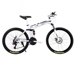 HXFAFA Bici HXFAFA - Bicicletta pieghevole per mountain bike, 26 pollici, 22 marce, mountain bike, bici da fuoristrada, ruota integrata con velocità variabile, doppio ammortizzatore