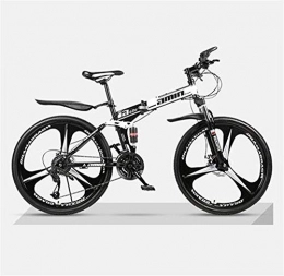 JHKGY Bici JHKGY - Bicicletta pieghevole con doppio freno a disco, telaio in acciaio al carbonio leggero, leggera e resistente, per uomini e donne, 24 pollici, 24 velocità