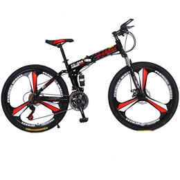 Kerryshop Biciclette Folding Bike, Portatile da 26 Pollici Ruote Portatile Carbike Bici Adulta Studenti Ultra-Light Bici Pieghevoli (Color : Red, Dimensione : 21 Speed)