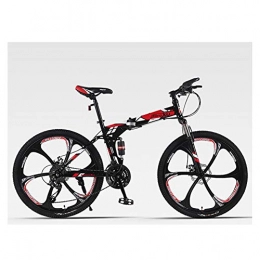 KXDLR Bici KXDLR Mountain Bike Alto Tenore di Carbonio-Acciaio da 26 Pollici Mountain Bike 24 velocità Fuoristrada velocità di Montagna Adulto Uomini E Donne Biciclette, Rosso