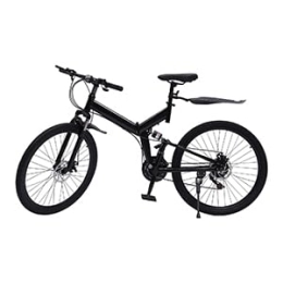 LGODDYS Mountain Bike pieghevoles LGODDYS Bicicletta pieghevole da 26 pollici, 21 marce, freni a doppio disco in acciaio al carbonio, per giovani adulti, capacità massima 150 kg / 330 lbs