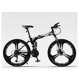 LHQ-HQ Bici LHQ-HQ Sport all'Aria Aperta Folding Mountain Bike 24 Sospensione velocità della Bicicletta MTB Pieghevole Frame 26" 3 Ruote Spoke Sport all'Aria Aperta Mountain Bike (Color : Black)