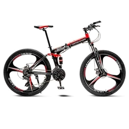 LILIS Bici LILIS Mountain Bike Bici MTB 21 di velocità della Bici di Montagna Pieghevole Strada degli Uomini di rotelle di Bicicletta for l'adulto Womens (Color : Red, Size : 24in)