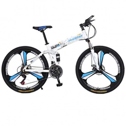 Liudan Bici Liudan Bicicletta Pieghevole per Esterni Folding Bike, Portatile da 26 Pollici Ruote Portatile Carbike Bici Adulta Studenti Ultra-Light Bicicletta (Color : Blue, Dimensione : 21 Speed)