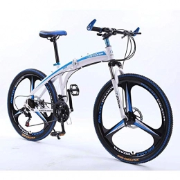 LIYONG Bici LIYONG 26-inch Pieghevole Ammortizzante Mountain Bike con Freni a Disco Ruote E Integrati (Colore: Giallo) HLSJ ( Color : White )