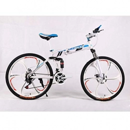 Llpeng Bici Llpeng 26-inch Due Colori Folding Mountain Bike, Doppio Assorbimento di Scossa / Freno a Disco, variare la velocità di Una Ruota Uomini e Le Donne della Bicicletta (Color : 5)