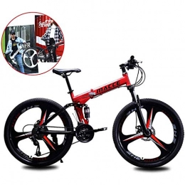LQRYJDZ Bici LQRYJDZ 26inch 21-velocit Mountain Bike, Alluminio Leggero Sospensione Totale Frame, Freni a Disco, Forcella Ammortizzata (Color : Red)