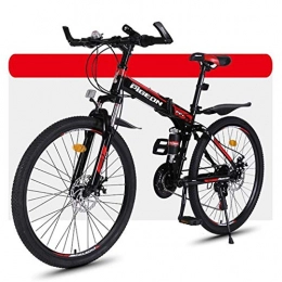 WYLZLIY-Home Bici Mountain Bike bicicletta MTB Sportiva da Montagna Mountain Bike, Biciclette MTB Pieghevoli, Full Suspension E Doppio Freno A Disco, 26 Pollici Ruote A Raggi ( Color : Red , Size : 24-speed )