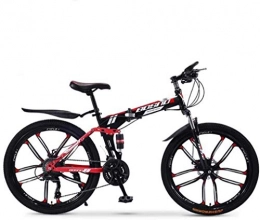 Aoyo Bici Mountain bike bicicletta pieghevole, 24 Velocità doppio freno a disco sospensione totale Anti-Slip, noleggio variabile Off-Road Racing Speed ​​per uomini e donne, (Color : A3)