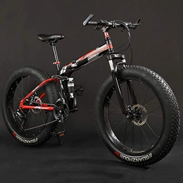 LYTLD Bici Mountain Bike per Adulti, 4.0 Spesse E Larghe, Pneumatici Telaio Pieghevole Mountain Bike a Doppia Sospensione Fat Tire, Telaio in Acciaio Ad Alto Tenore di Carbonio