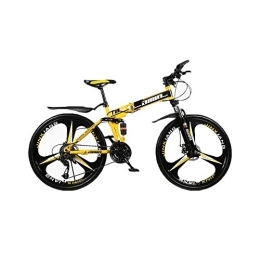 L.BAN Bici Mountain bike pieghevole 26 pollici bici da strada in acciaio al carbonio ad alta velocità Urban Track Bike Shift 27 velocità maschio e femmina doppio ammortizzatore adulto doppio disco doppio amm