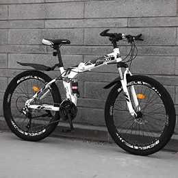 ZYLEDW Bici Mountain Bike Telaio in acciaio a 21 velocità Bicicletta pieghevole a doppia sospensione da 26 pollici, Mountain bike leggera con telaio in acciaio ad alto tenore di carbonio-G