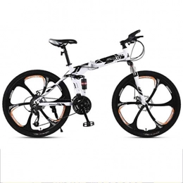 WGYDREAM Bici Mountainbike Bici Bicicletta MTB Mountain bike, biciclette pieghevoli Montagna, sospensione doppia e doppio freno a disco, 26inch Mag Wheels MTB Mountain Bike ( Color : Black , Size : 24-speed )