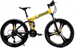 NENGGE Bici NENGGE Sospensione MTB 26in Acciaio al Carbonio Mountain Bike 21 velocità della Bicicletta Completa (Color : Yellow)