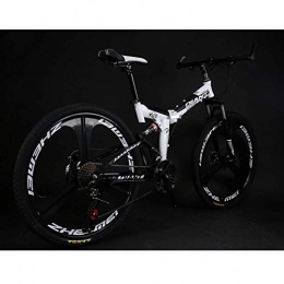 VVBGTS Bici Pieghevole MountainBike 26-Inch Folding Bike, a velocità variabile in Mountain bike, doppio assorbimento di scossa, freni a disco, Soft Tail One-rotella di bicicletta (Colore: Rosso, Dimensione: 27)