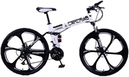 Qianqiusui Bici Qianqiusui 26" MTB Folding Mountain Bike, Sospensione Doppia Bike, 27 velocità Shimano Gears Mountain Bike, 9, 21Speed (Color : 2, Size : 27Speed)