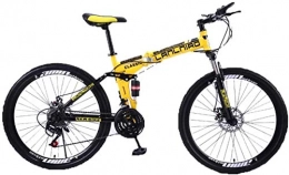 Qianqiusui Bici Qianqiusui 26" MTB Folding Mountain Bike, Sospensione Doppia Bike, 27 velocità Shimano Gears Mountain Bike, 9, 21Speed (Color : 9, Size : 24Speed)