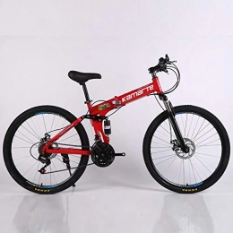 Qinmo Bici Qinmo 27 velocità di Mountain Bike a Buon Mercato Adulto ha parlato Ruota di Bicicletta di Montagna 24 / 26 Pollici Bicicletta Pieghevole Mountain Bike (Color : 26 inch Red)