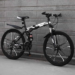 Qj Bici Qj Mountain Bike 27 velocità Steel Frame 26 Pollici Doppia della Sospensione Folding Bike, a