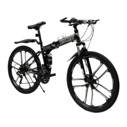 Quiltern Mountain bike 26 pollici con 21 marce e freno a disco, mountain bike, unisex, in alluminio, pieghevole, mountain bike