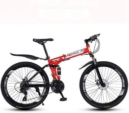QZ Bici QZ Folding Mountain Bike della bicicletta, la sospensione completa MTB Biciclette telaio in acciaio alto tenore di carbonio, doppio disco freno, PVC pedali e gomma Grips, Dimensione: 26 pollici 21 vel