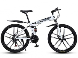 RPOLY Bici RPOLY Mountain Bike per Adulti, Dual Shock Absorption, 10-Ruote a Raggi, Spiaggia motoslitta Biciclette Unisex Road Bike, White_26 inch