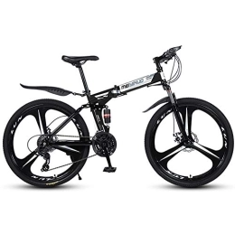 RR-YRL Bici RR-YRL 26-inch Folding Bike, Mountain Bike, Bike Ammortizzatore, Unisex City Road Bike, Black 21 Speed