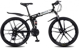Suge Bici Suge 26" 21-velocit Mountain Bike for Adulti, Alluminio Leggero Sospensione Totale Frame, Forcella della Sospensione, Freni a Disco, Nero