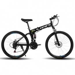 Tbagem-Yjr Mountain Bike pieghevoles Tbagem-Yjr Folding Mountain Bike for Adulti, Freni A Disco Doppio Sport Tempo Bicicletta City Road (Color : Black, Size : 27 Speed)