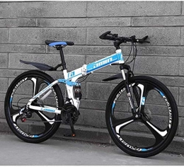 Aoyo Bici Telaio in alluminio Mountain bike, bici pieghevole, leggera della sospensione della bici della strada 26in 21-Velocità doppio freno a disco antiscivolo totale, forcella della sospensione,