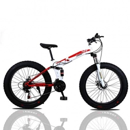 Ti-Fa Bici Ti-Fa - Mountain Bike pieghevole per adulti Fat Tire Folding, doppio freno a disco in acciaio al carbonio, telaio in acciaio antiscivolo, 07 velocità, 26INCH