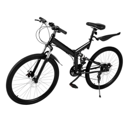 WDRENTOOL Mountain bike, 26", pieghevole, 21 marce, pedelec per uomo e donna, regolabile, mountain bike, bici da corsa, pieghevole, 150 kg