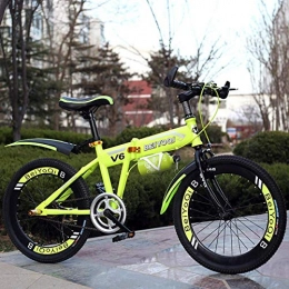WZB Bici WZB 20"Mountain Bike - Red, Green & Black, 17" Telaio in Acciaio con parafango Anteriore e Posteriore a 21 velocità Anteriore e Posteriore a Disco Meccanico, Verde