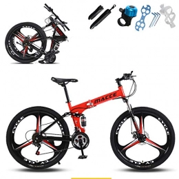 XWDQ Bici XWDQ Mountain Bike, mountain bike in acciaio ad alto tenore di carbonio, con sospensione anteriore, sedile regolabile, 66 cm., 30 speed