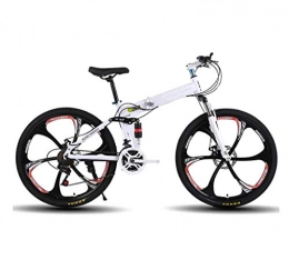 Y&XF Bici Y&XF Mountain Bike Pieghevole da 26 Pollici, Mountain Bike per Adulti Acceleratore A 21 Marce, con Taglierina A 6 Ruote