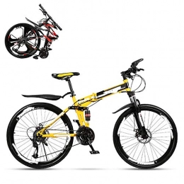 JIAWYJ Bici YANGHAO-Mountain bike per adulti- Pieghevole Mountain Bike Adulto, Ammortizzatore a doppio assorbimento da 24 pollici Ammortizzatore Off-Road Veloce Auto da corsa variabile, Bici Fast Bike per uomo e