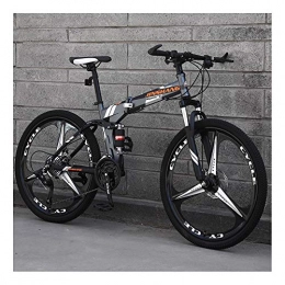YCHBOS Mountain Bike pieghevoles YCHBOS Bike Bicicletta Bici da 24 / 26 Pollici Fully MTB 27 velocità, Bicicletta Pieghevole Uomo, Sospensioni Complete, Doppio Disco Freno, Ammortizzatore IdraulicoA-24 inch