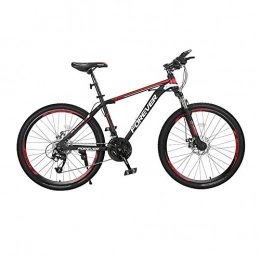 Morsky Bici 24 velocità della Bici di Montagna della Bicicletta for Adulti, ad Alta Acciaio al Carbonio Telaio, all Terrain Hardtail Mountain Bike (Color : Black+Red, Size : 26inch)