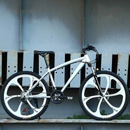 26" Bicicletta Portatile Mountain Bike con 21 velocità E Doppio Disco per La Corsa,A