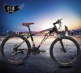 Domrx Bici 26 Inche Adulto Maschio Doppio Freno a Disco Assorbimento degli Urti Bicicletta Carbon Road Bike-21 velocità Luxury_Black Red