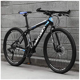 ACDRX Bici 26 Pollici 21 velocità, Adulto Bicicletta MTB, Bicicletta, Bicicletta Mountain Bike, Biciclette, Doppio Freno A Disco, Acciaio Alto Tenore Carbonio Telaio, Black Blue