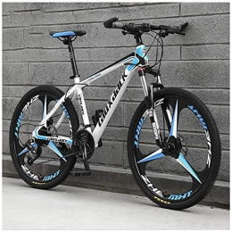 ACDRX Mountain Bike 26 Pollici 21 velocità, Bicicletta, Adulto Bicicletta MTB, Bicicletta Mountain Bike, Biciclette, Doppio Freno A Disco, Acciaio Alto Tenore Carbonio Telaio, White Blue