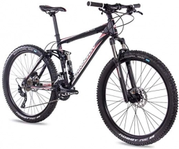 HWENJ Bici 27.5-inch mountain bike completamente - sospensione mountain bike con 30 velocit Shimano Deore deragliatore - - hitter FSF nero rosso MTB bici per gli uomini e le donne con Rock Shox