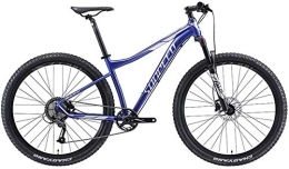 Aoyo Bici 9 velocità Mountain Bike, for adulti Big Wheels hardtail for mountain bike, telaio in alluminio Sospensione anteriore della bicicletta, mountain bike trail, blu